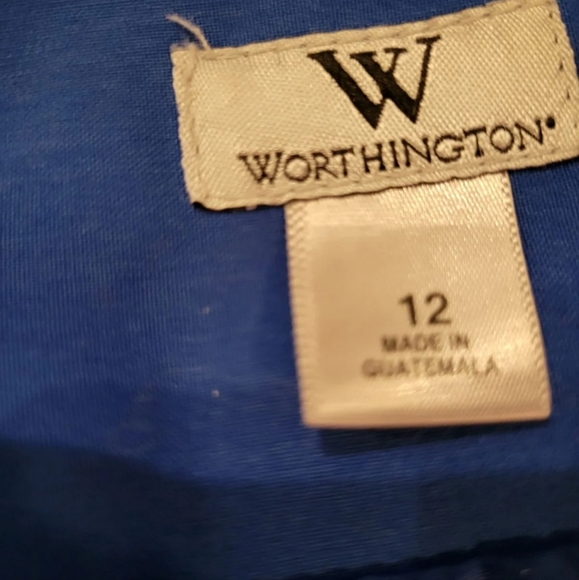 Worthington Blue & Black Color Block Skirt - Picture 3 of 5